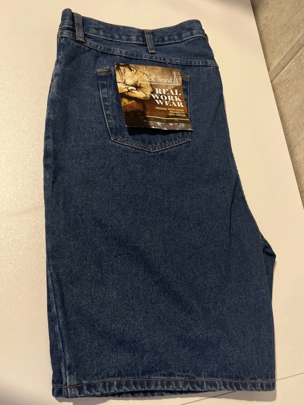 RK Rural King Workwear Denim Blue Jean Shorts 100% Cotton Relaxed Fit Men’s 50